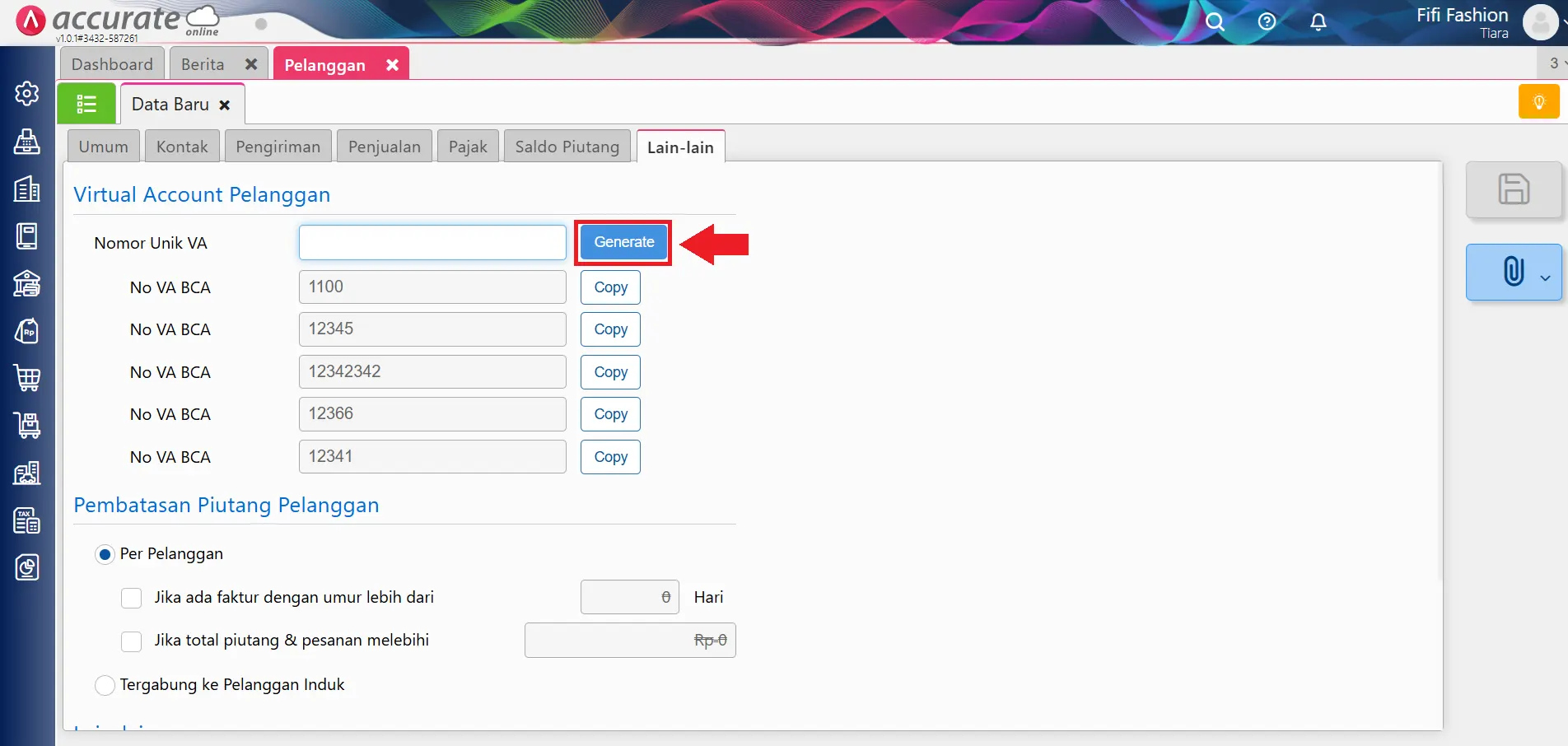 cara menggunakan VA BCA